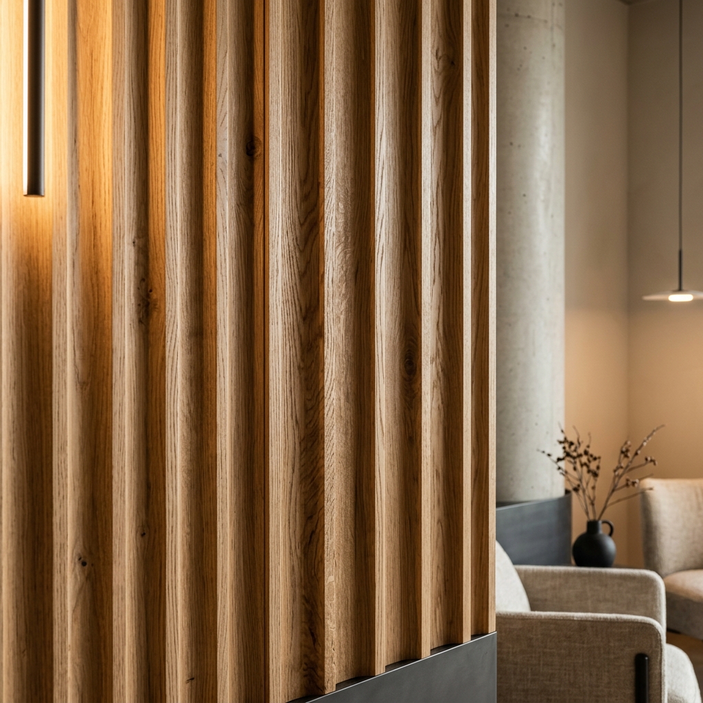3D Acoustic Fluted Feature Panel