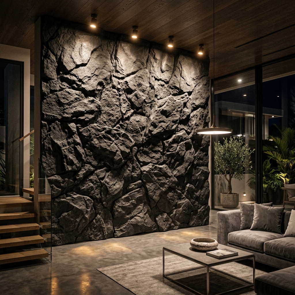 PU Stacked Ledgestone Feature Wall